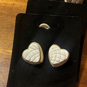 Heart-Shaped Quilted Earrings